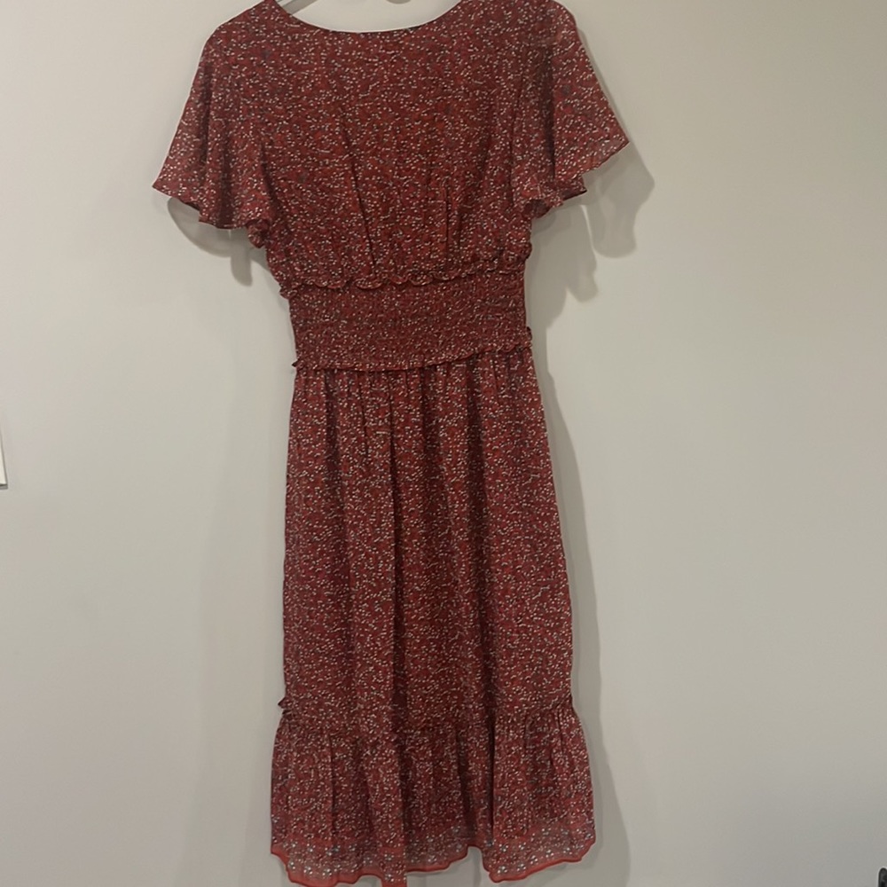 Max Studio Flutter Sleeve Ruffle Dress *new* - Picture 4 of 4